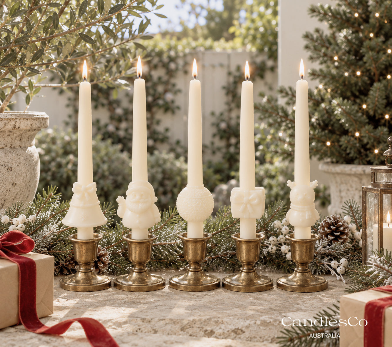 Christmas Taper Candle Charms