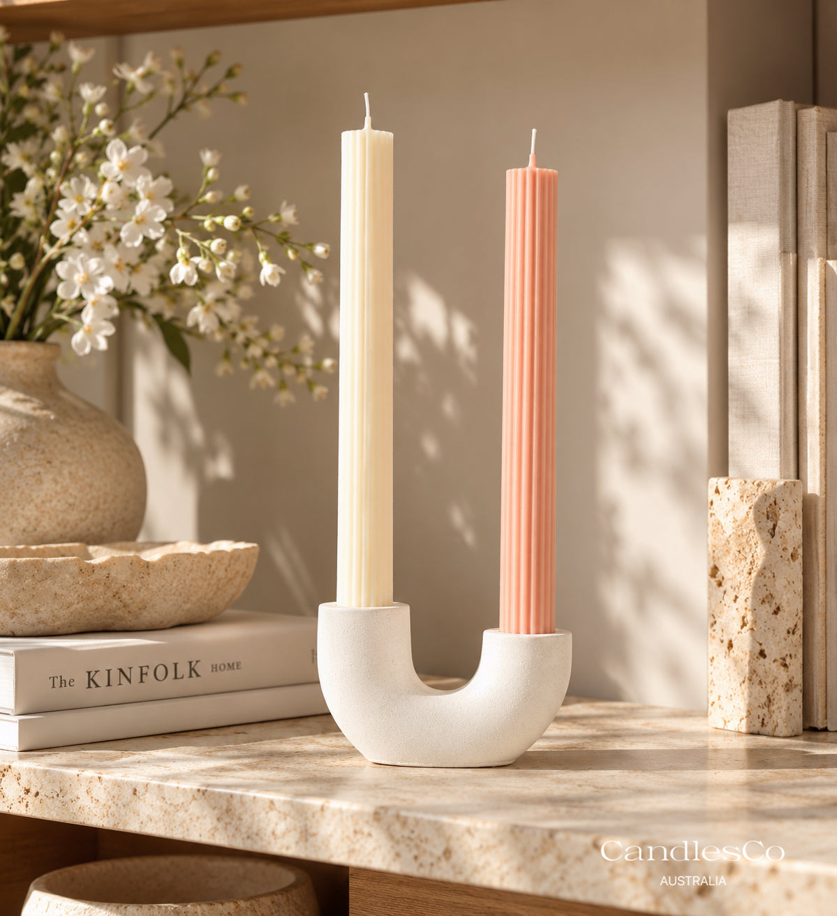 Double Candlestick Holder | Handmade 2 Taper Candle Holder