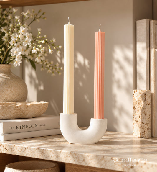 Double Candlestick Holder | Handmade 2 Taper Candle Holder