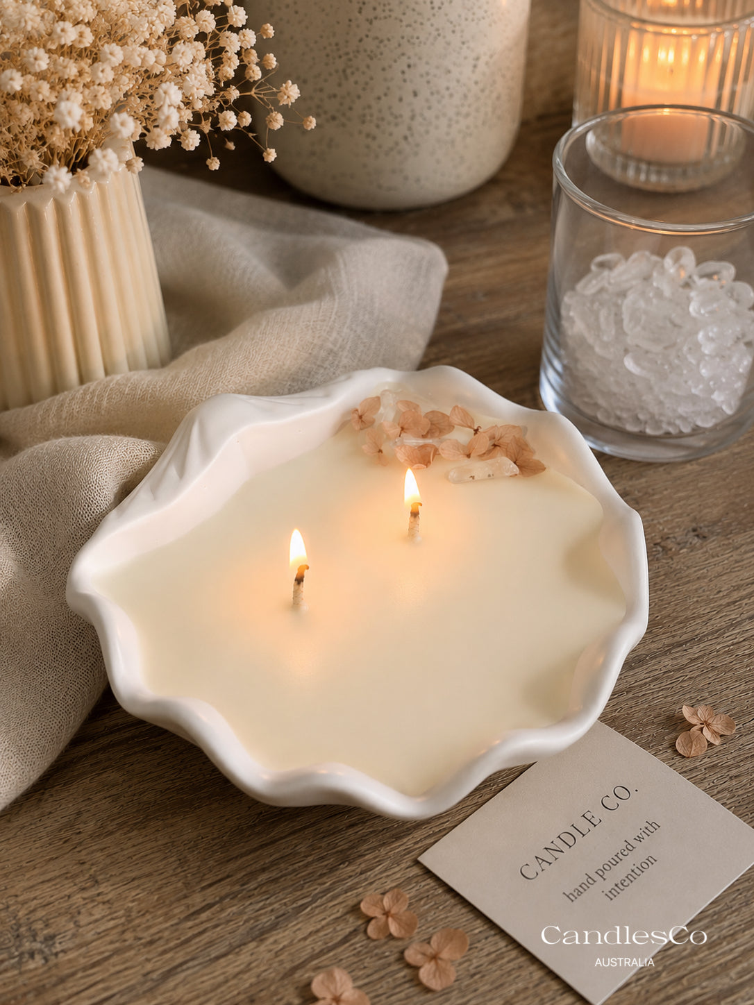 Crystal Shell Vessel Candle