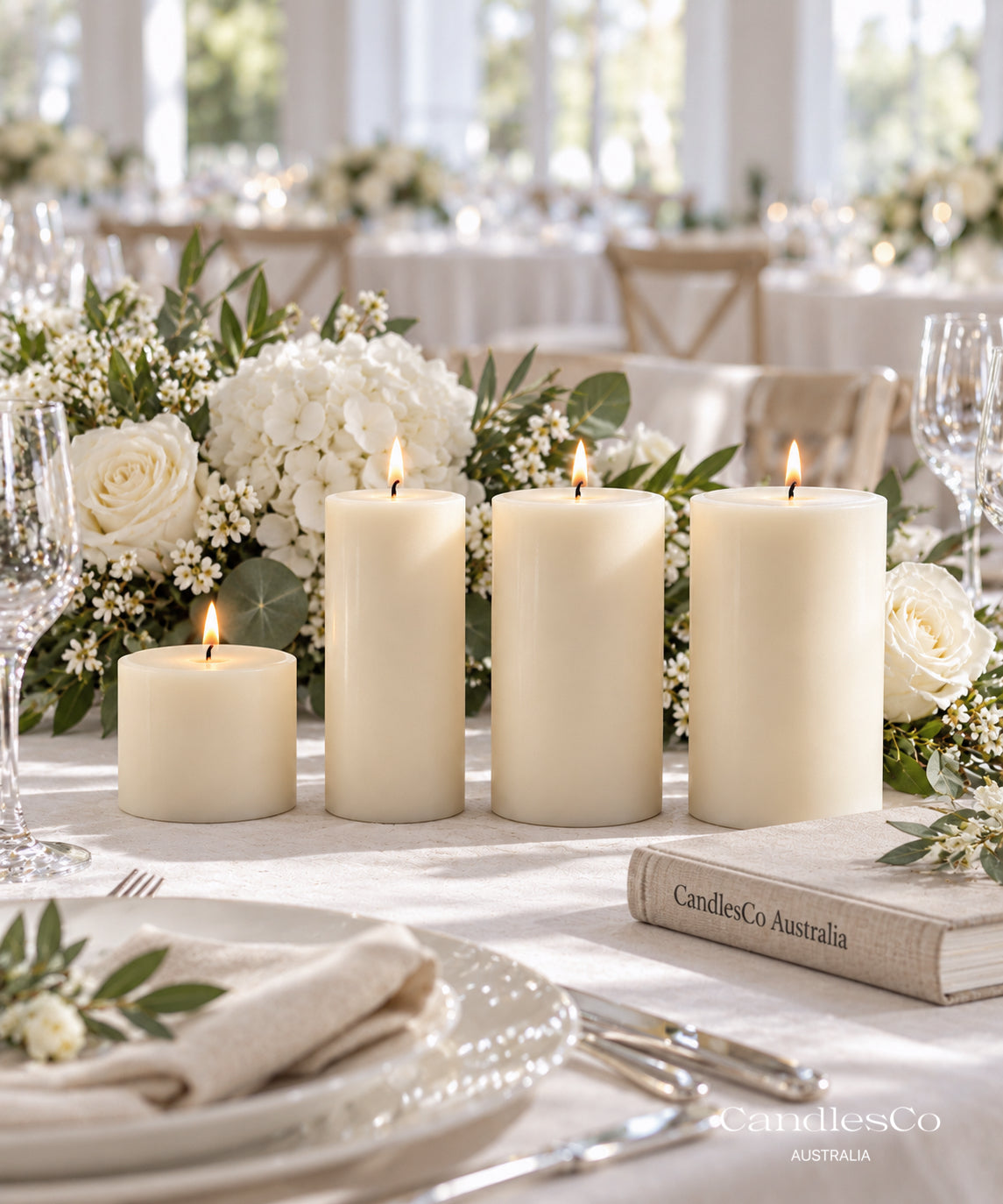 Classic Pillar Candle – Handmade Unscented Soy Candle | 4 Sizes
