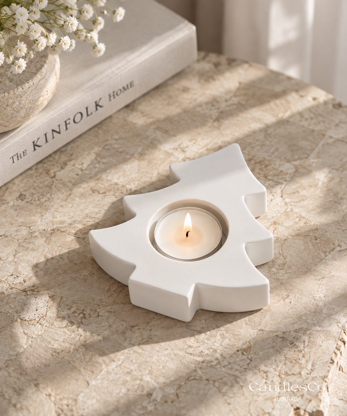 Christmas Tree Tealight Candle Holder | Handmade Christmas Candle Holder