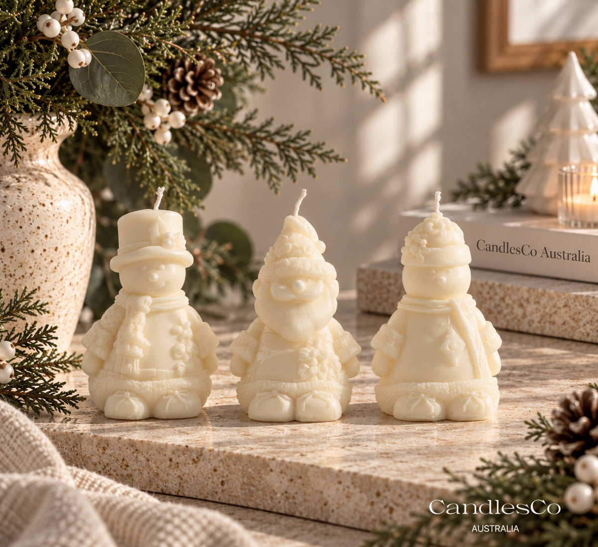 Snowman Candle – Handmade Soy Christmas Candle