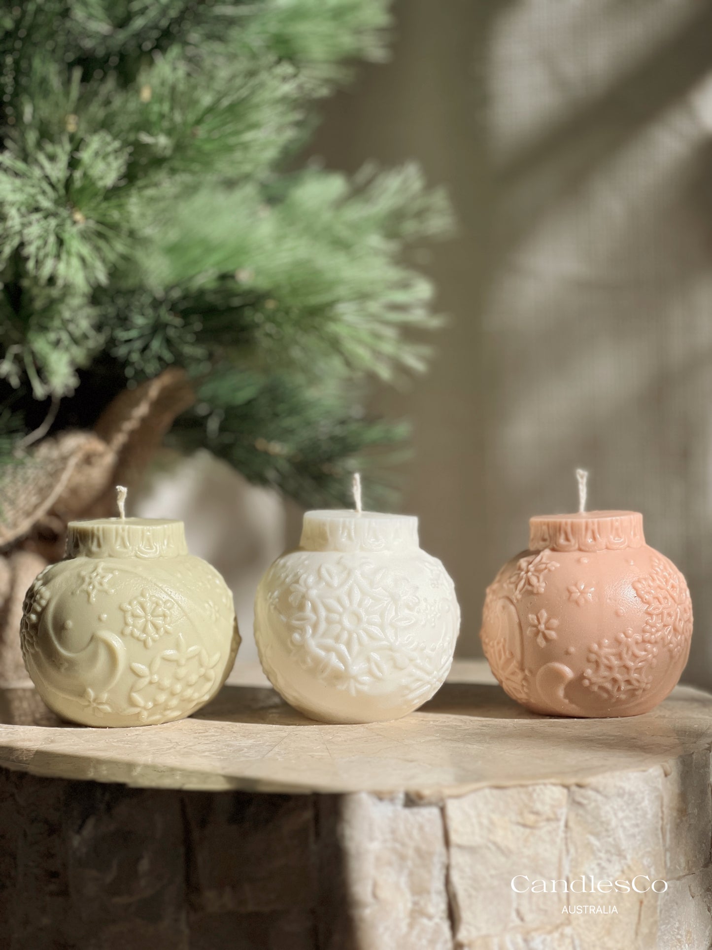 Snowflake Bauble Candle