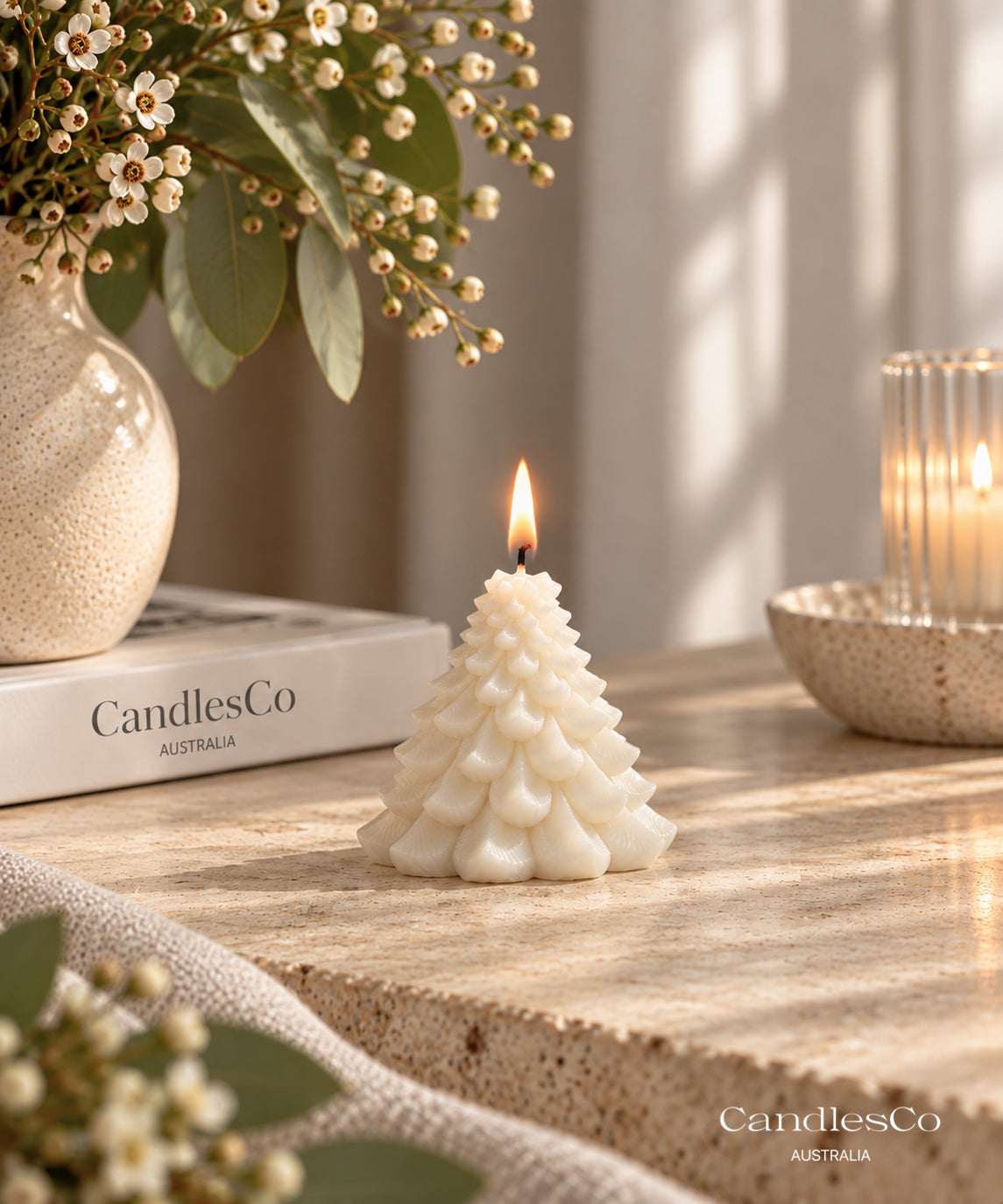 Cascading Christmas Tree Candle – Small & Large