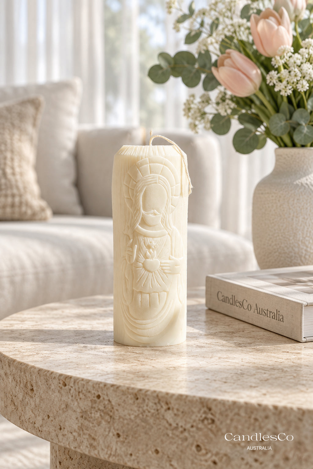 Catholic Religious Pillar Candle – Jesus, Virgin Mary & Saints Soy Candle