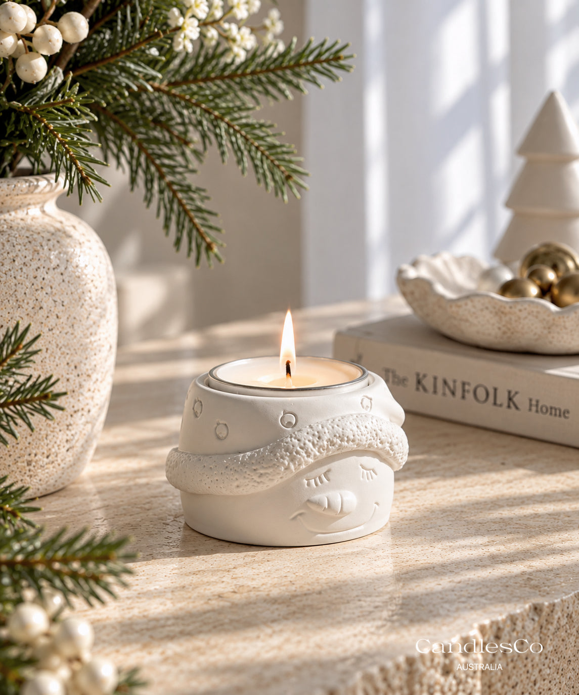 Snowman Tealight Candle Holder | Christmas Candle Holder