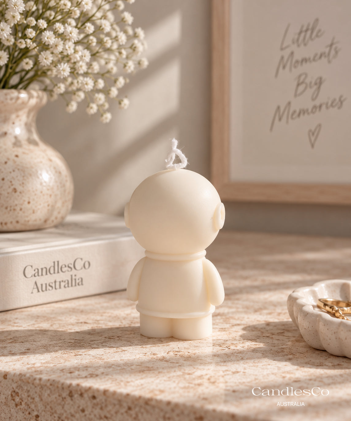 Astronaut Candle – Handmade Unscented Soy Wax Candle | Space Baby Shower Favours & Cute Gifts