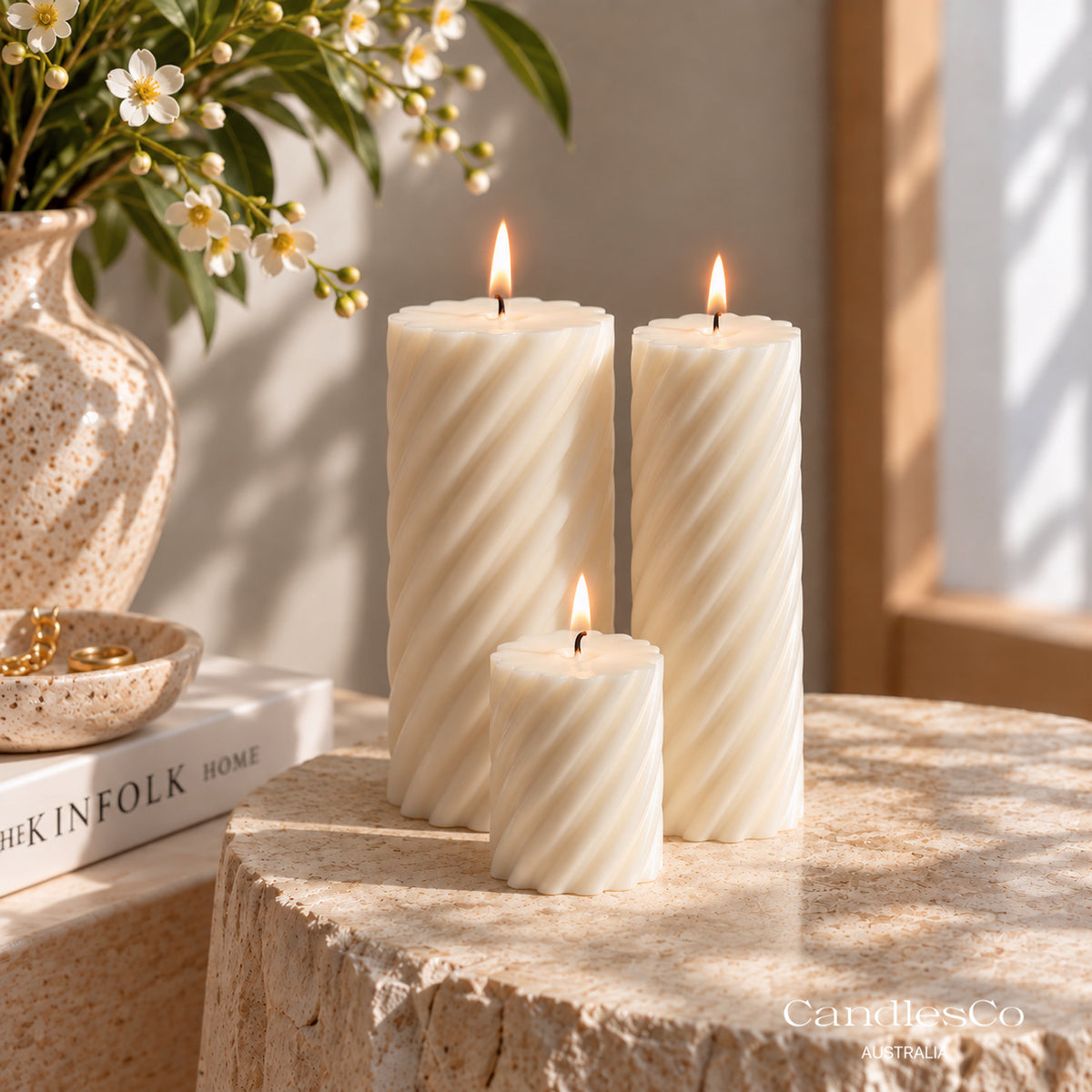 Twisted Pillar Candle