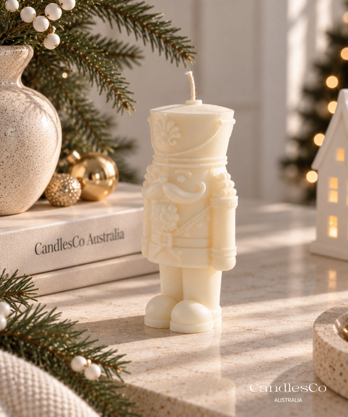 Nutcracker Soldier Candle – Handmade Soy Christmas Candle