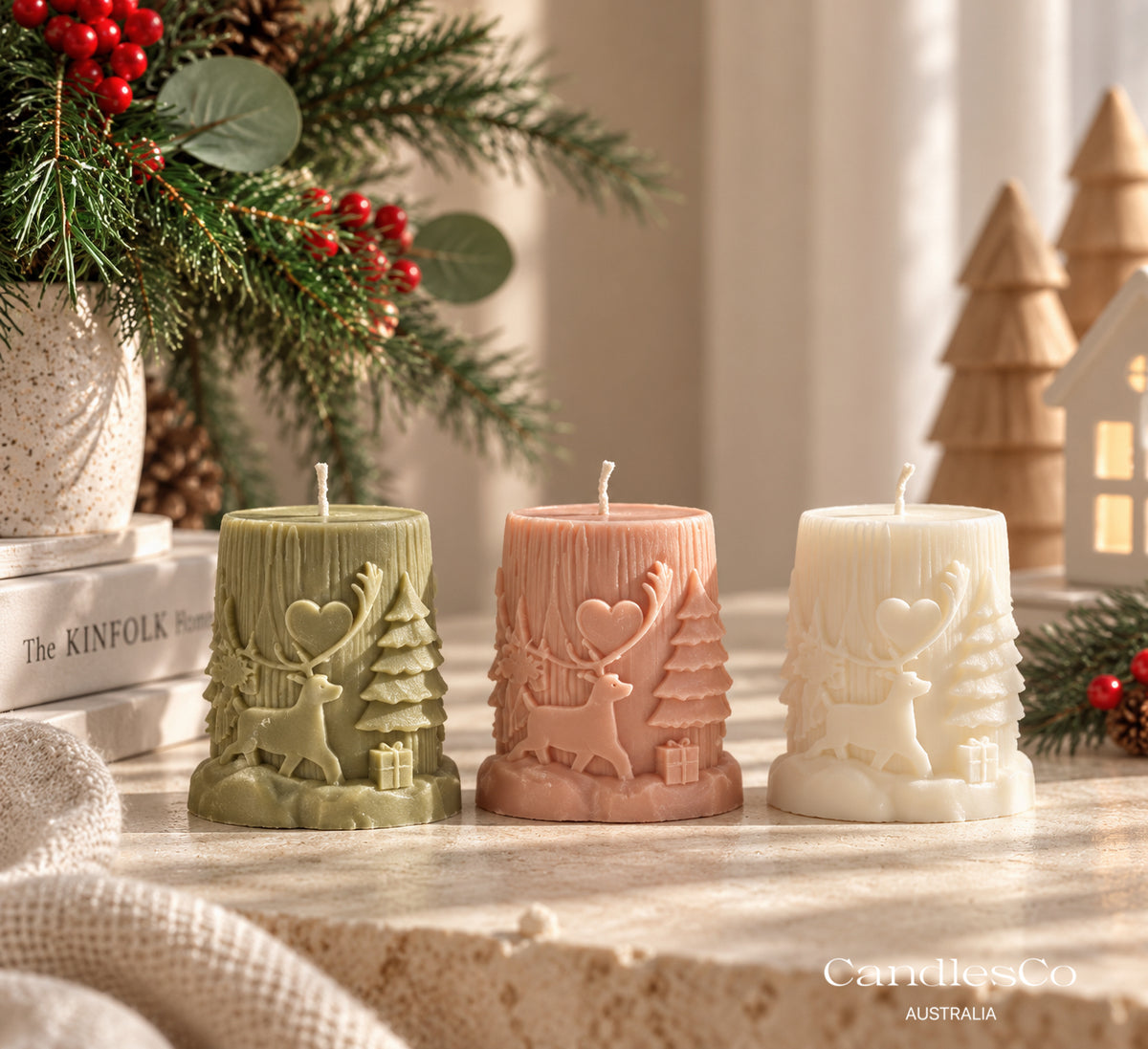 Christmas Pillar Candle