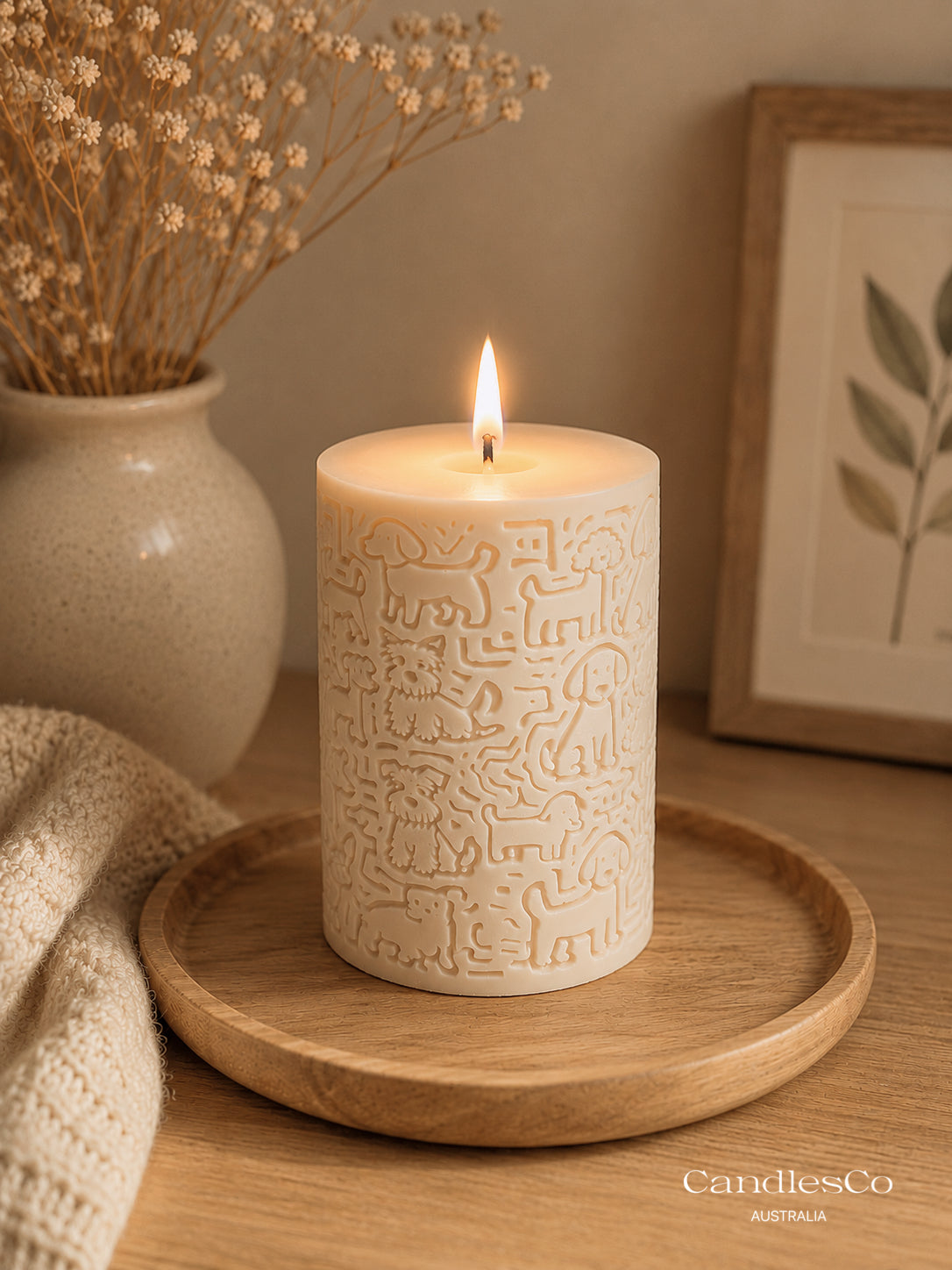 Dog Lover Pillar Candle