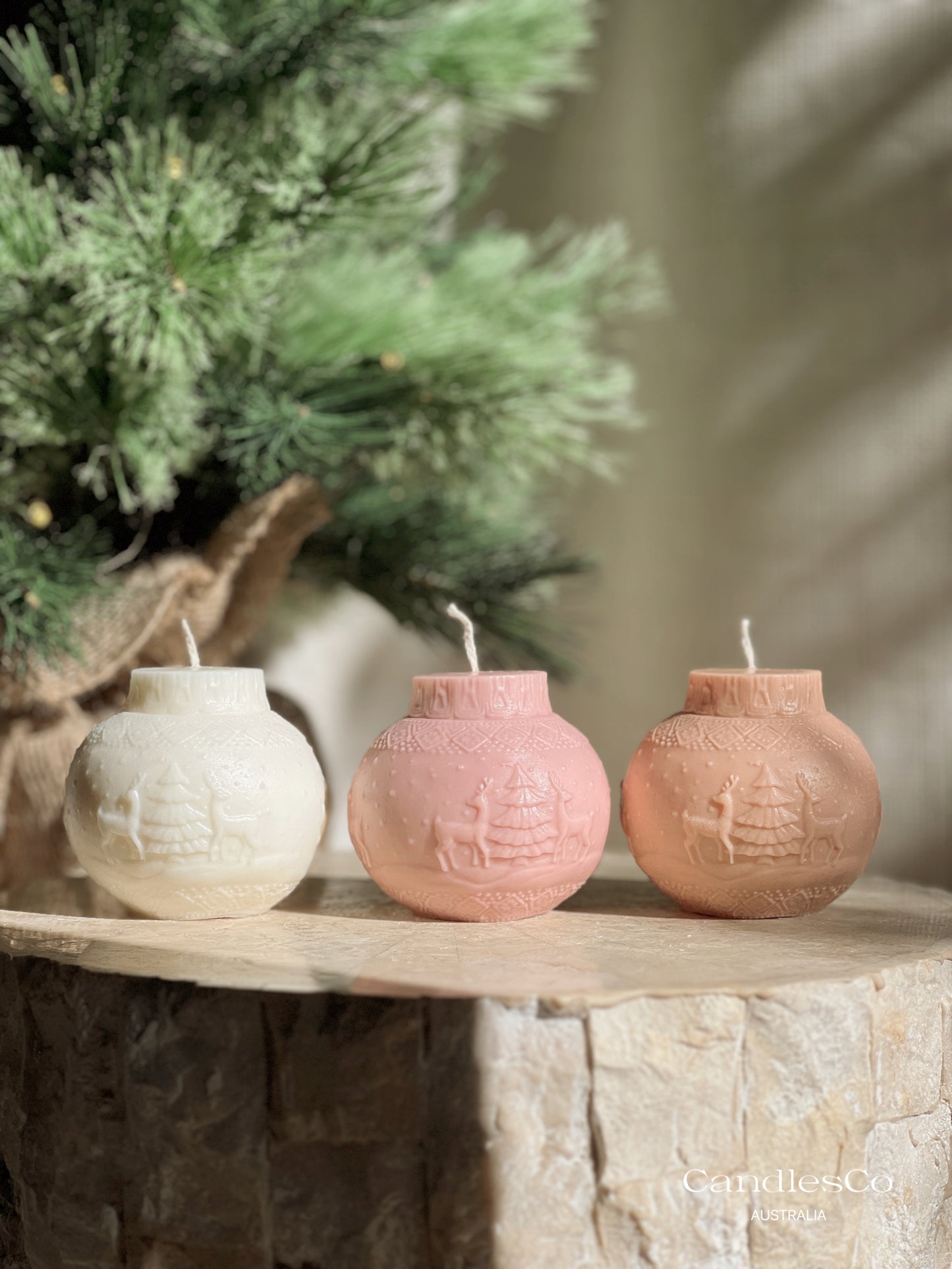 Reindeer Bauble Candle