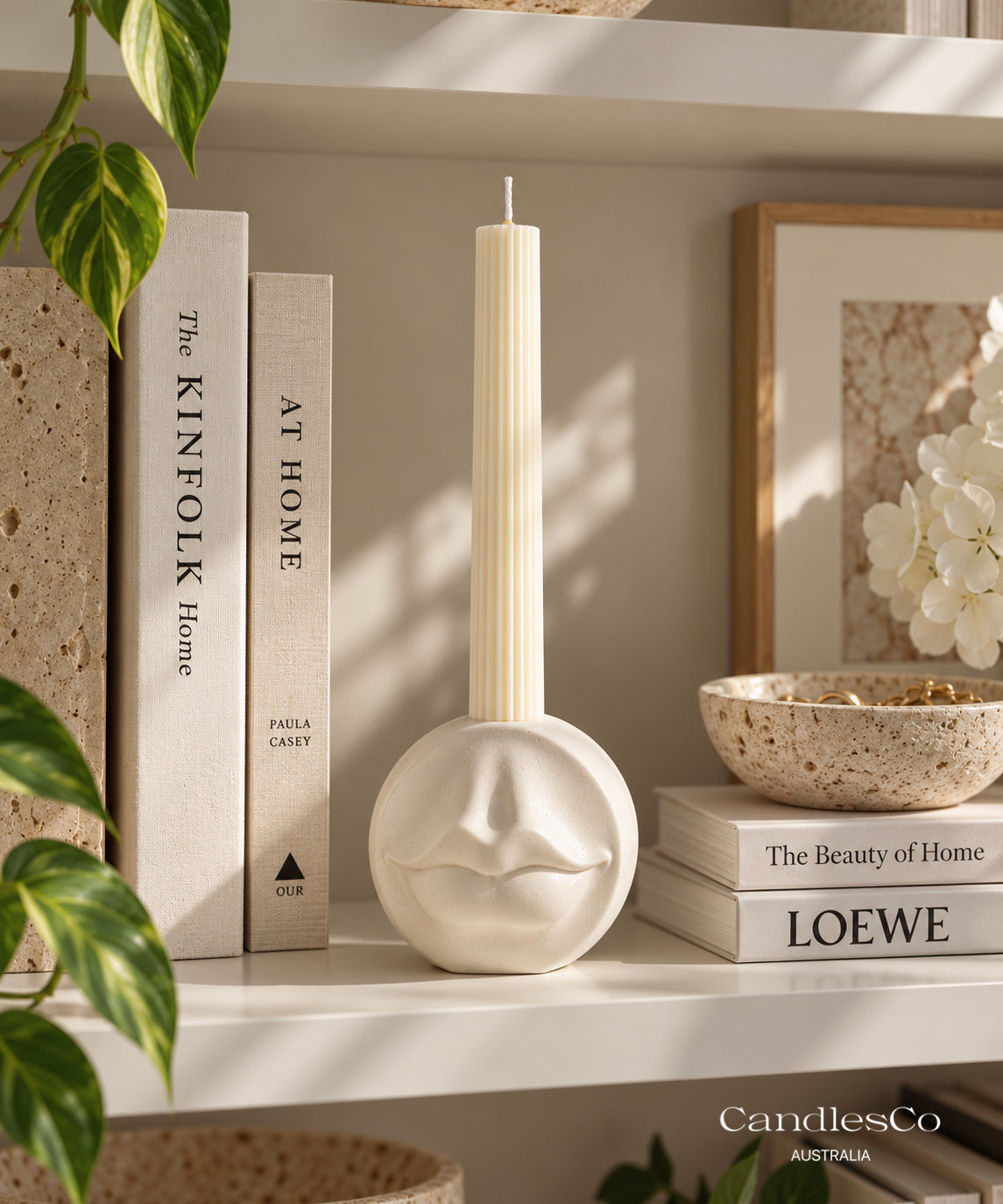 Face Candlestick Holder | Sculptural Taper Candle Holder