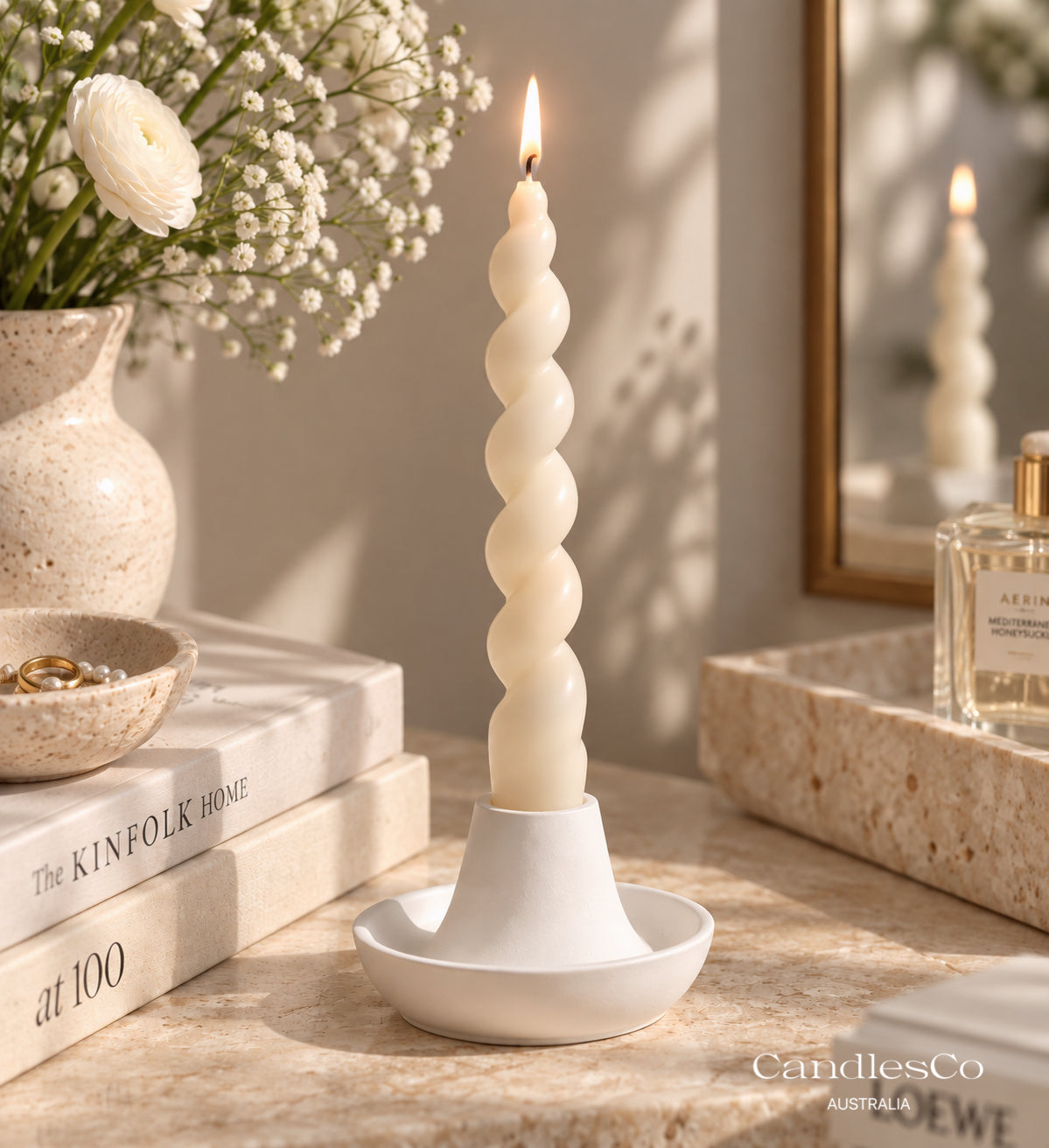 Tray Candlestick Holder | Handmade Taper Candle Holder