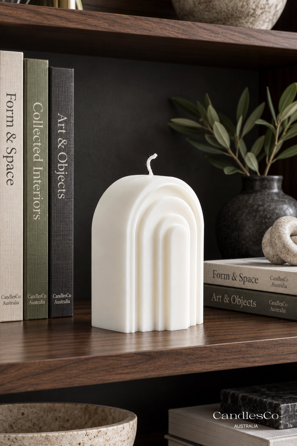 Modern Arch Rainbow Candle – Handmade Sculptural Soy Candle | Minimalist Home Décor