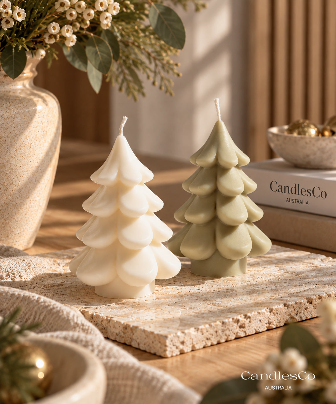 Petal Christmas Tree Candle – Handmade Soy Christmas Candle