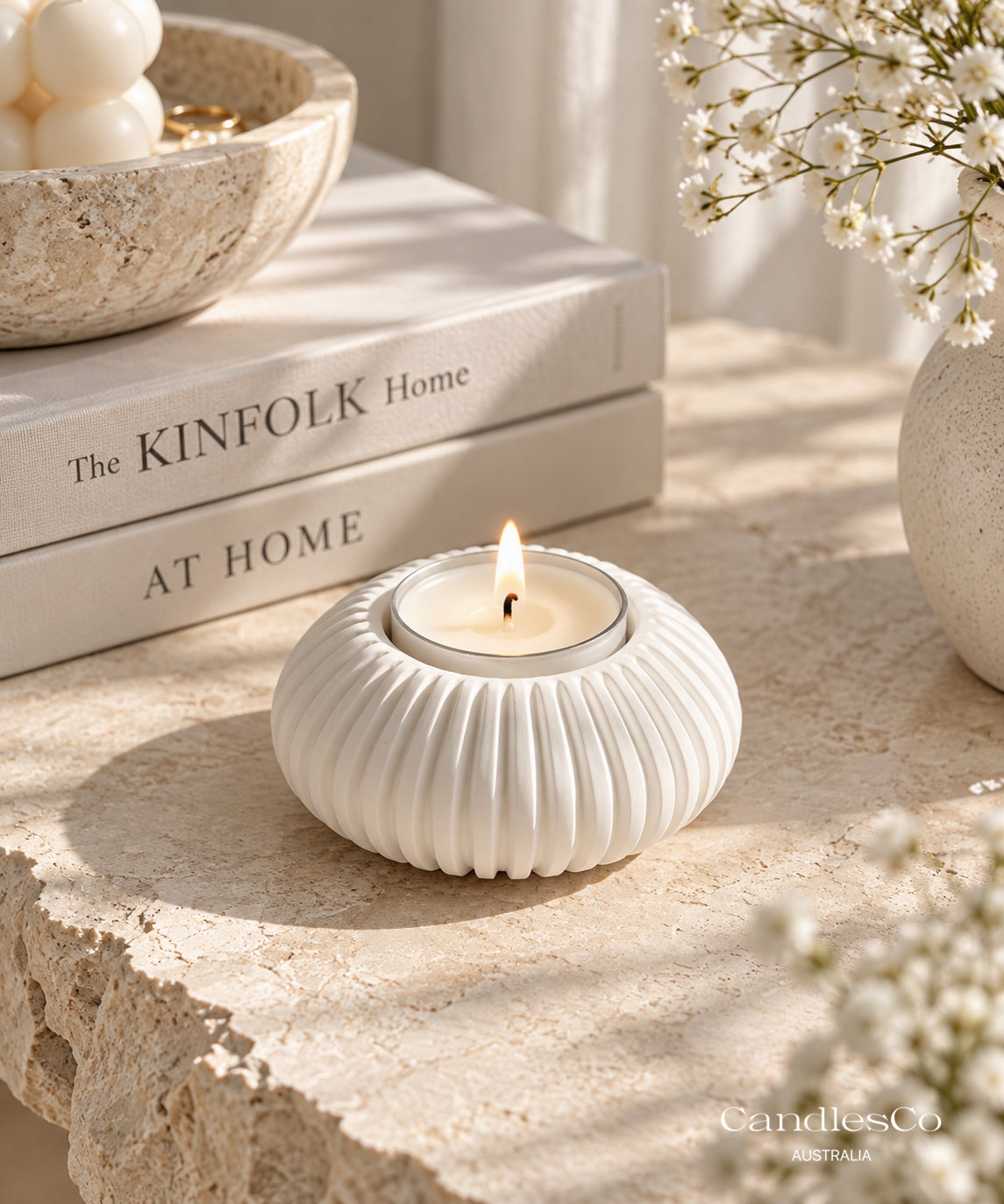 Ribbed Tealight Candle Holder | Handmade Candle Holder
