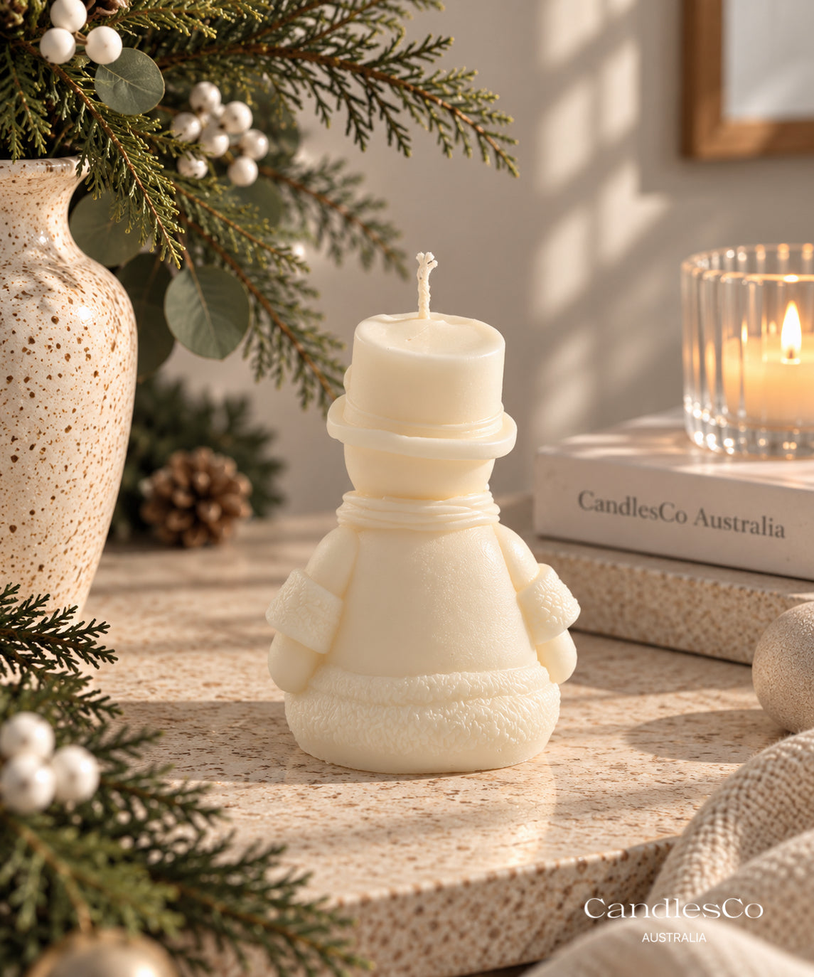 Snowman Candle – Handmade Soy Christmas Candle