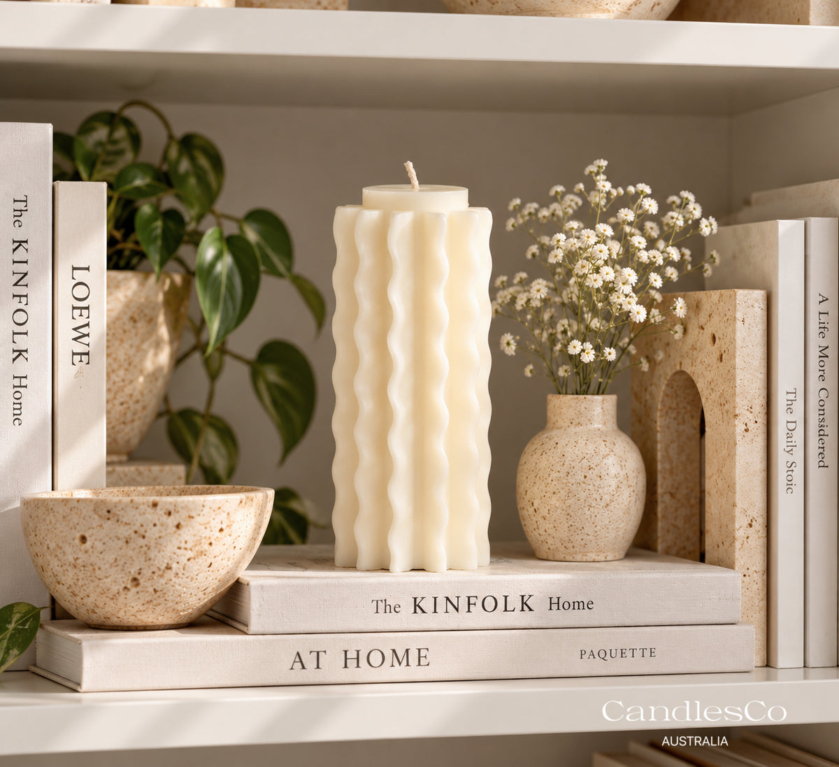 Wavy Pillar Candle