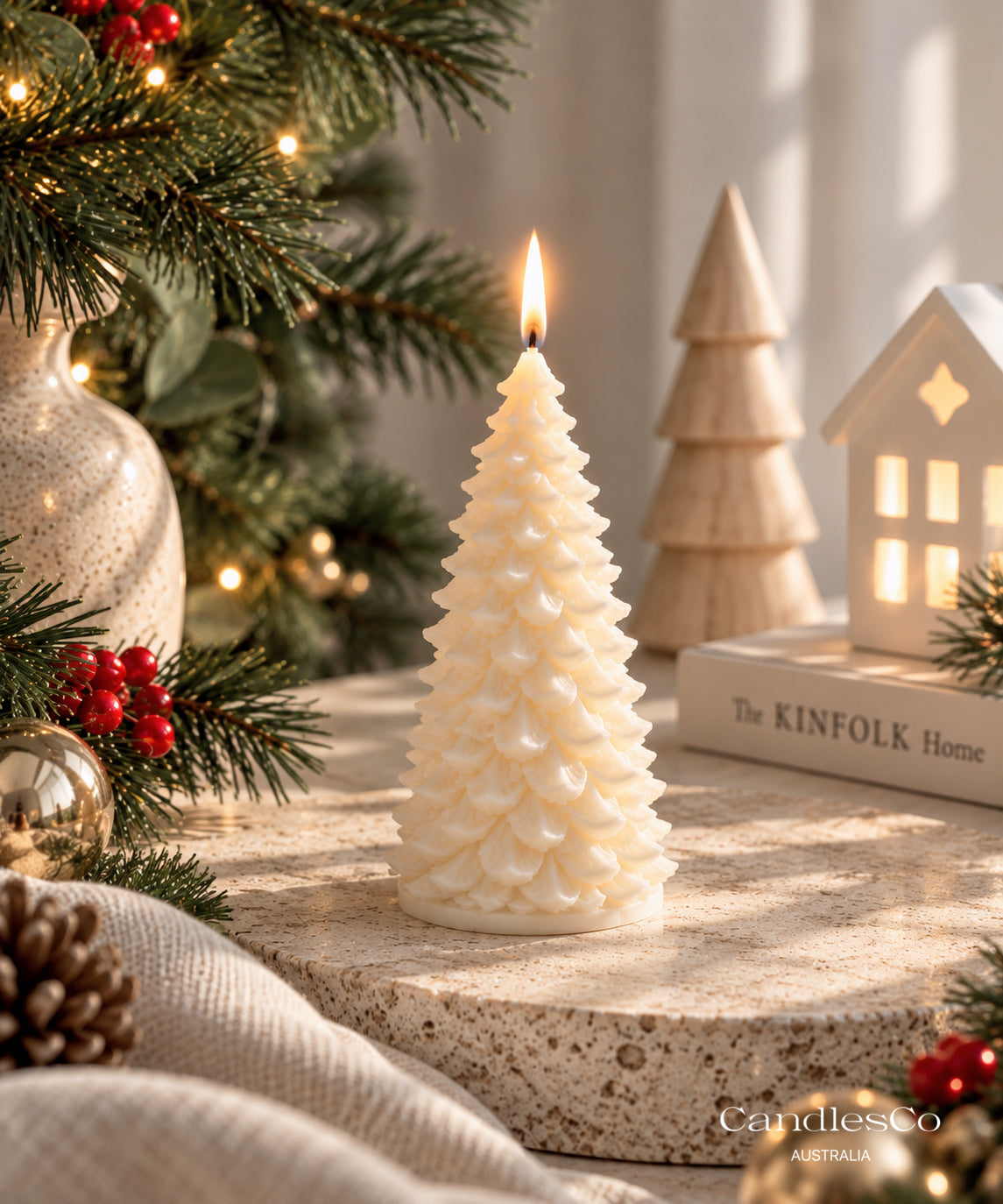 Petal Pine Tree Candle