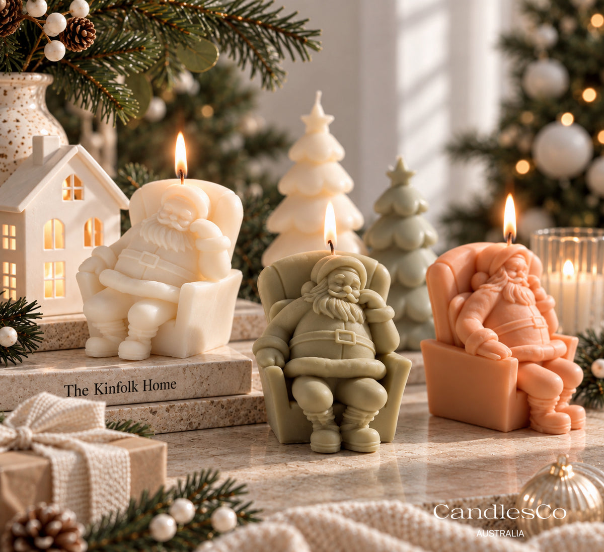 Sleeping Santa Claus Candle