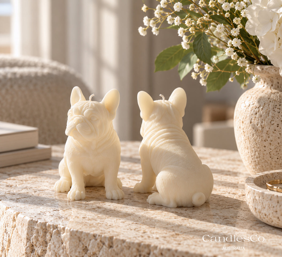 French Bulldog Sculptural Candle