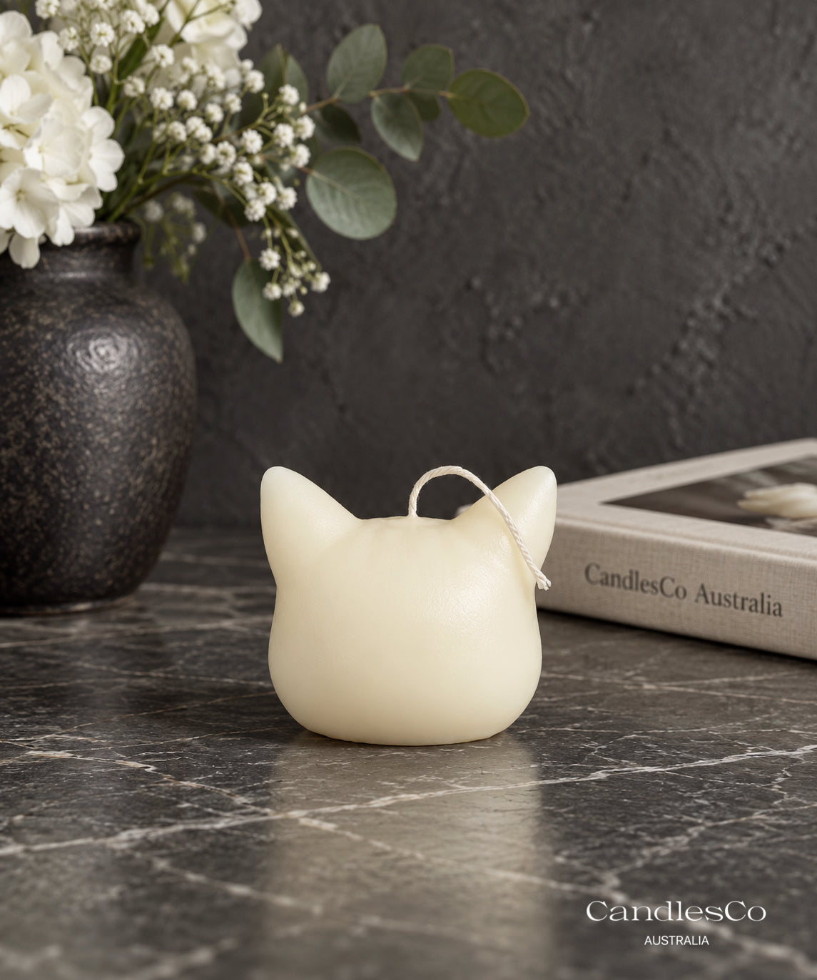 Mystical Third Eye Cat Candle – Handmade Unscented Soy Wax Candle | Spiritual Cat Sculpture & Unique Home Décor
