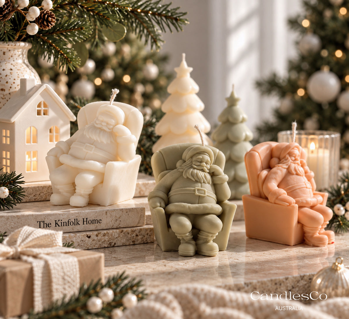 Sleeping Santa Claus Candle