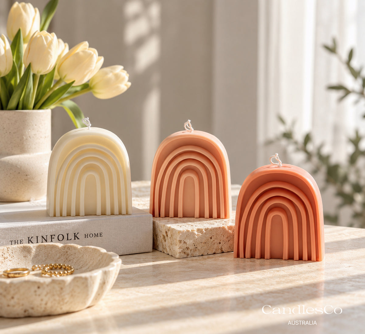 Rainbow Candle – Handmade Sculptural Soy Wax Decorative Candle