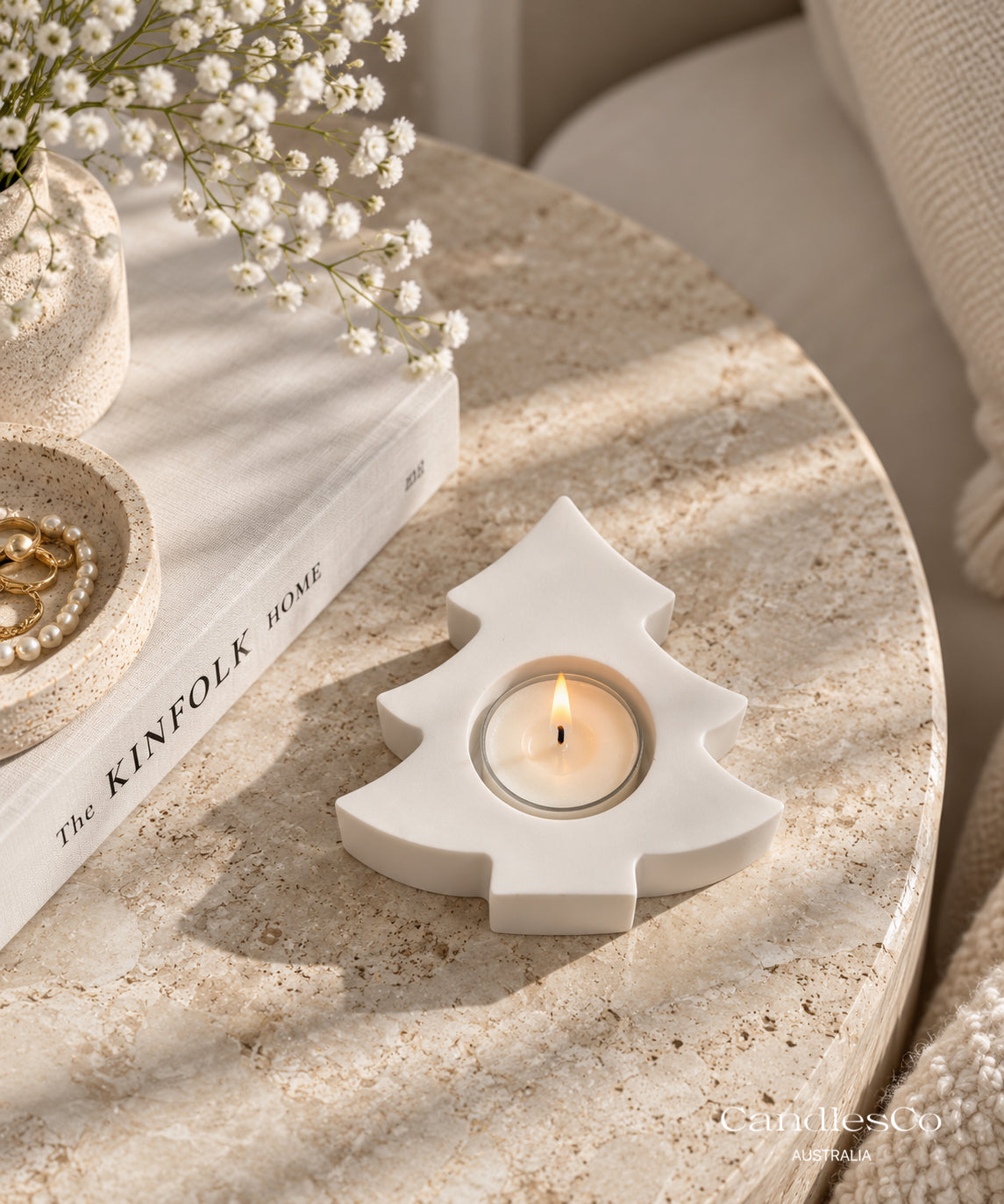 Christmas Tree Tealight Candle Holder | Handmade Christmas Candle Holder
