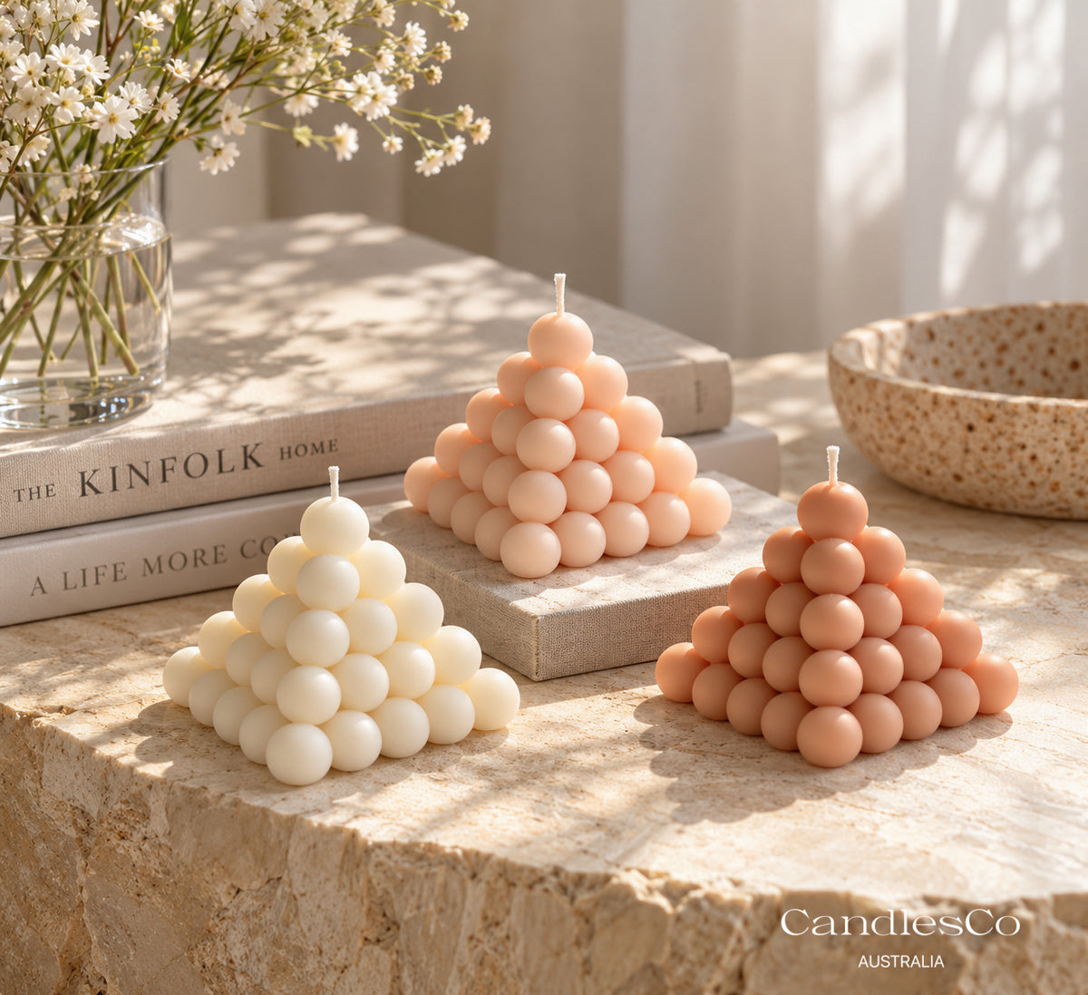 Bubble Pyramid Candle