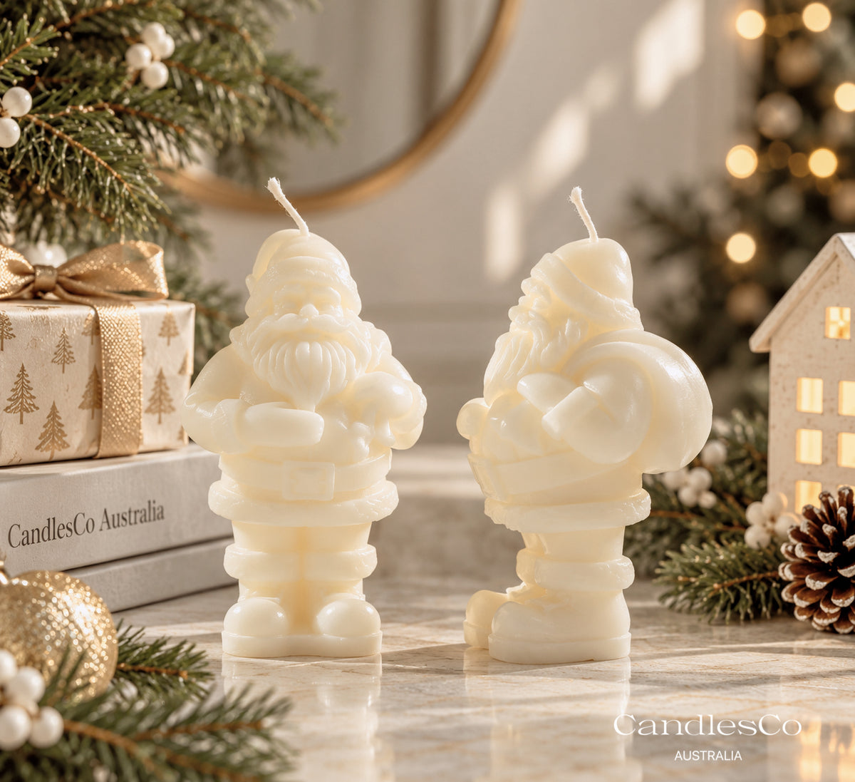 Classic Santa Claus Candle – Handmade Soy Christmas Candle