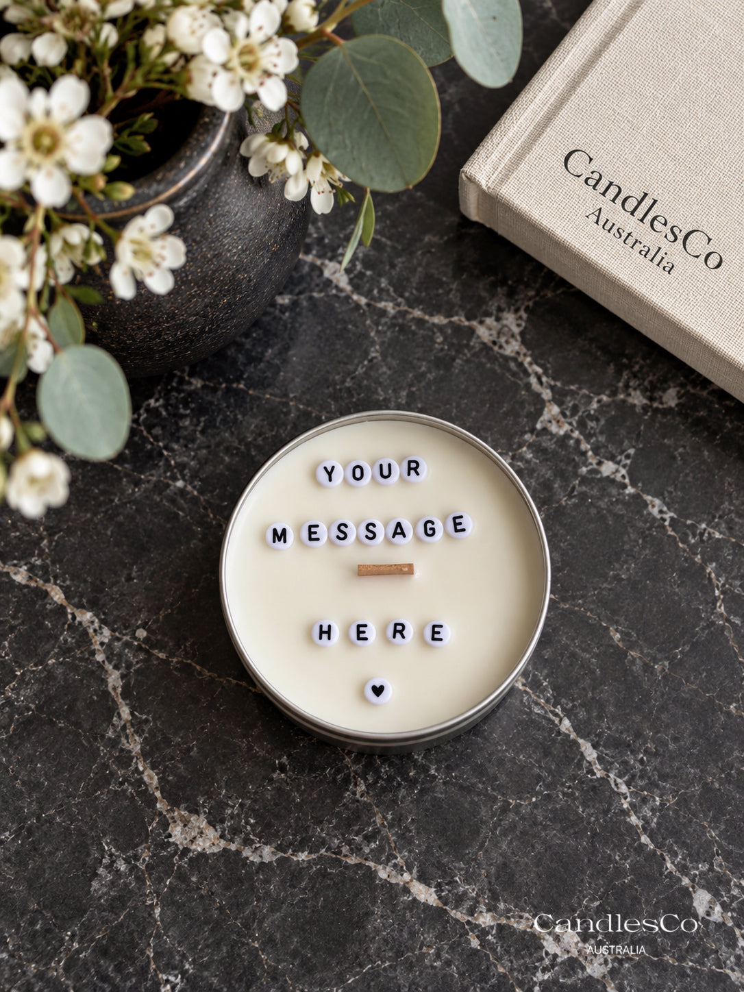 Personalised Message Candle – Custom Text Scented Soy Candle | Handmade Gift Tin for Birthdays, Anniversaries & Special Occasions