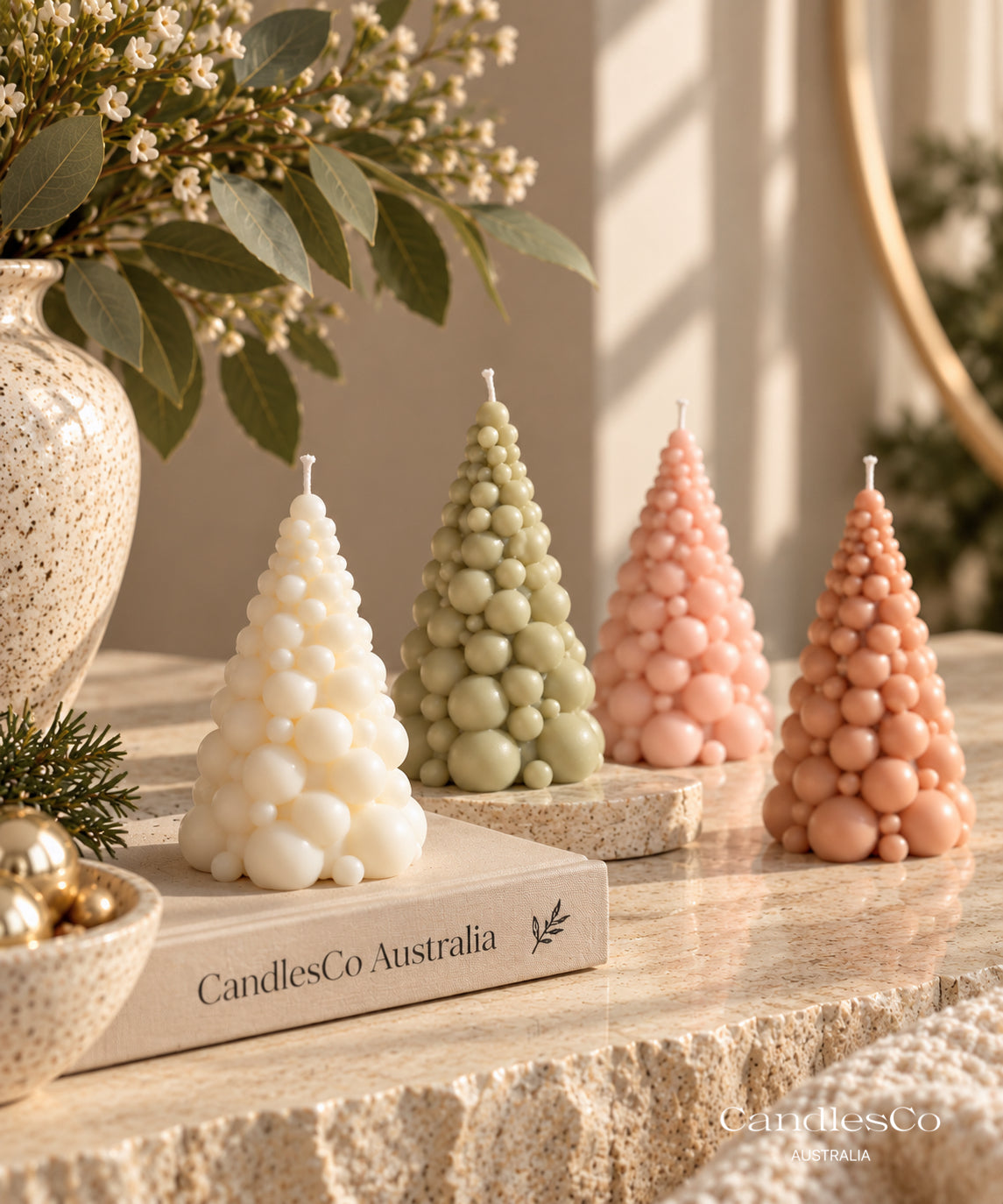 Bubble Christmas Tree Candle – Handmade Soy Christmas Candle