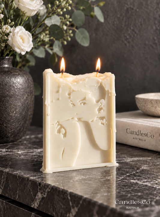 Elegant Woman Portrait Candle – Handmade Soy Wax Art Candle