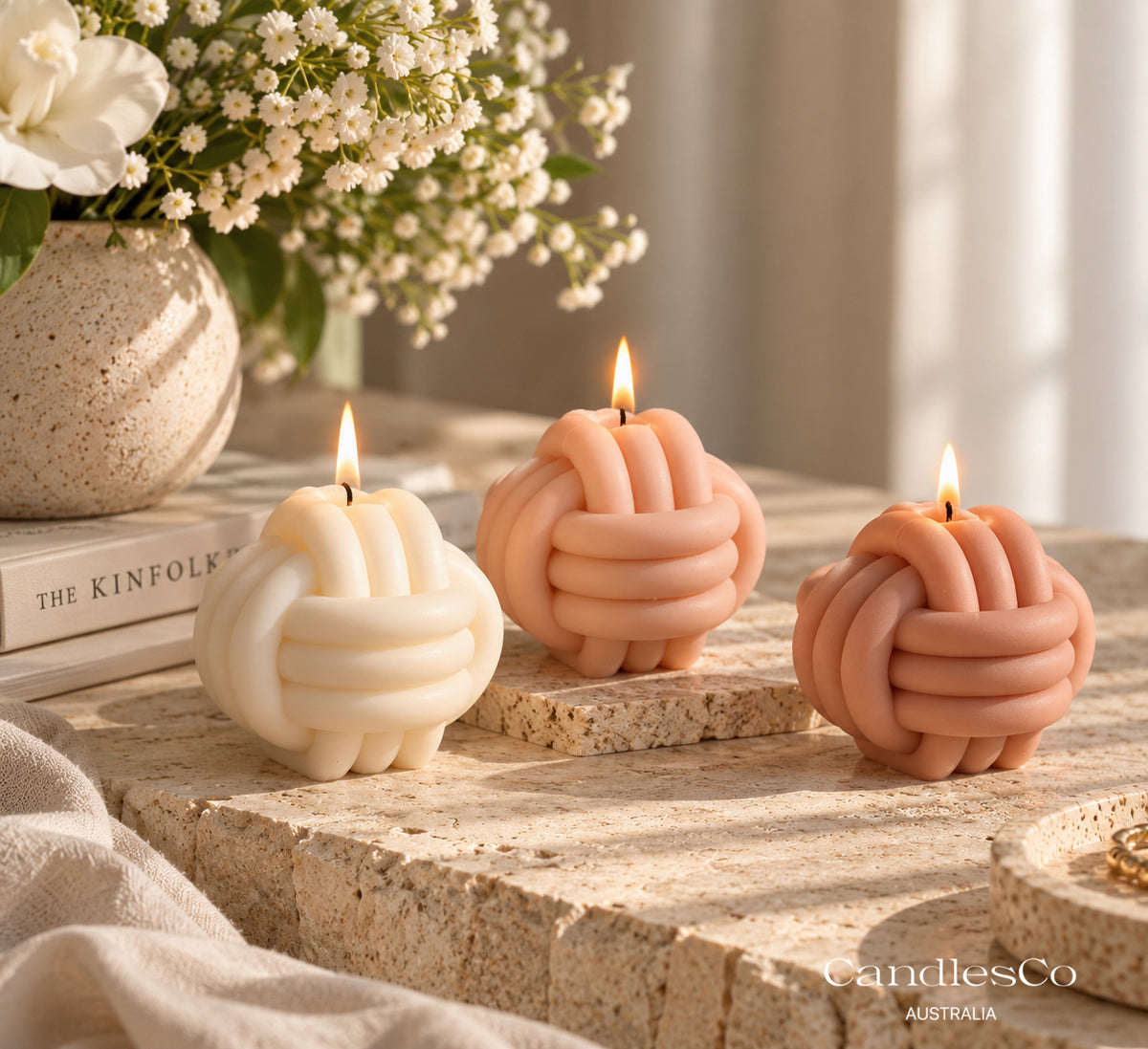 Chunky Knot Ball Candle