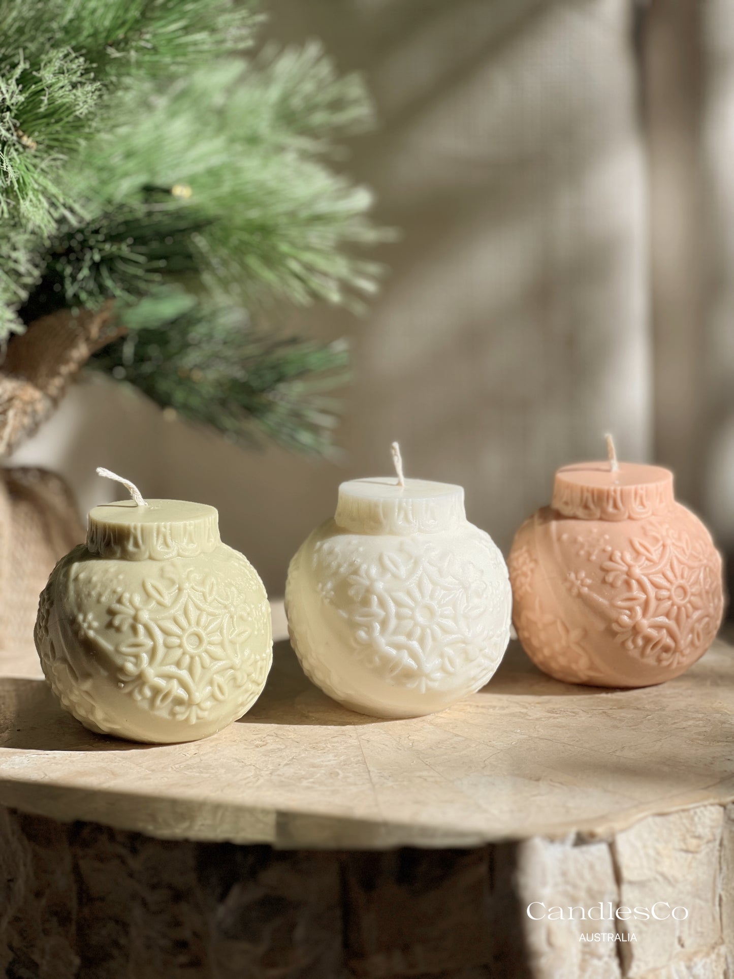 Snowflake Bauble Candle