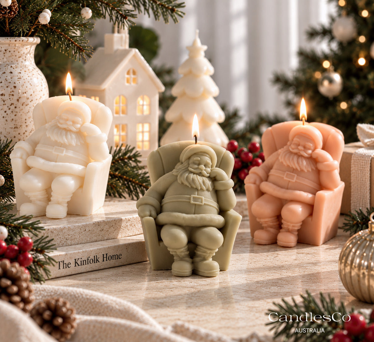 Sleeping Santa Claus Candle