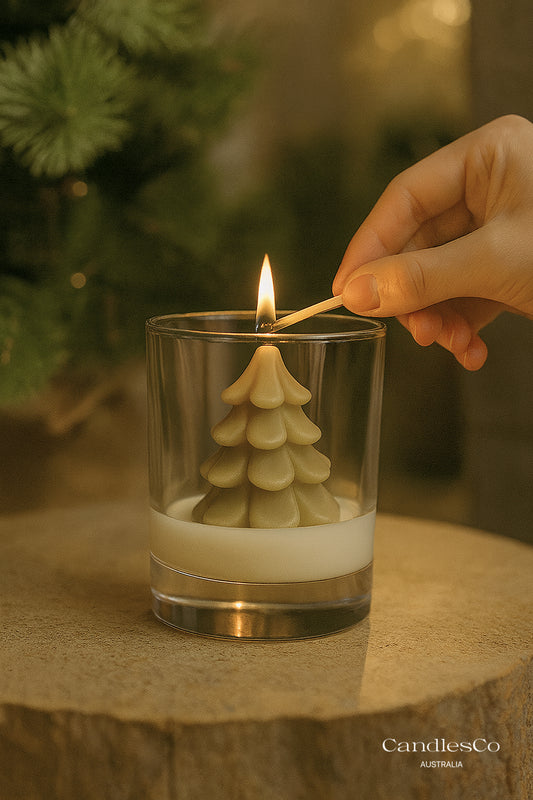 Christmas Sandalwood Tree Candle