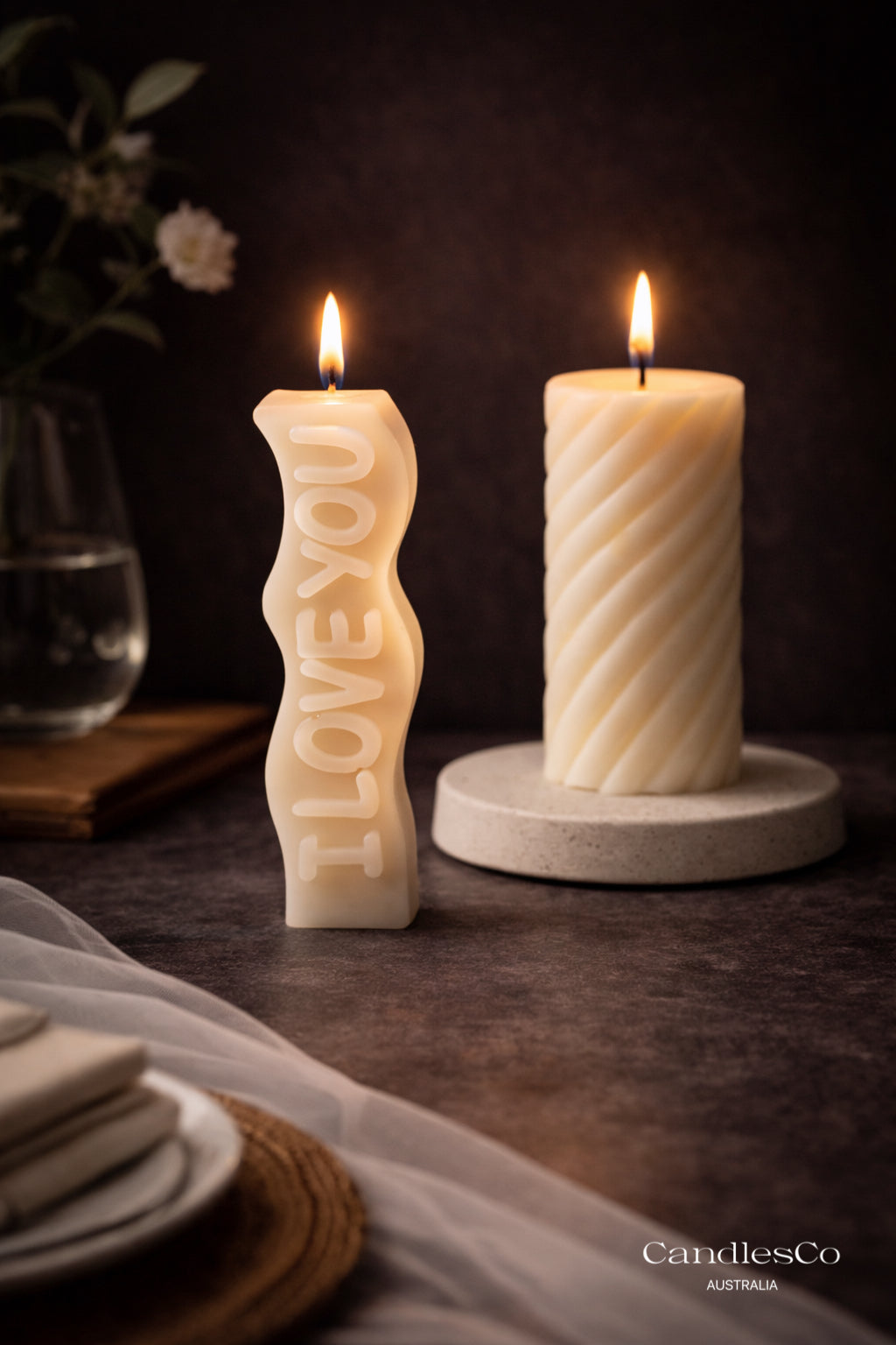 I Love You Candle