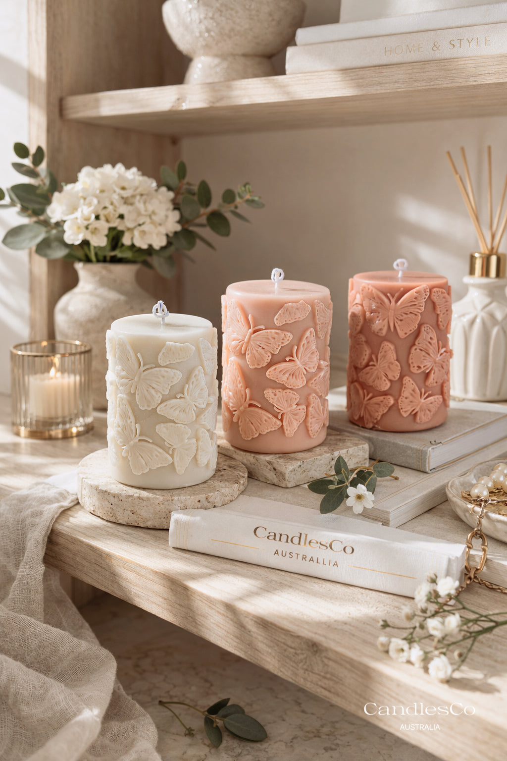 Butterfly Pillar Candle