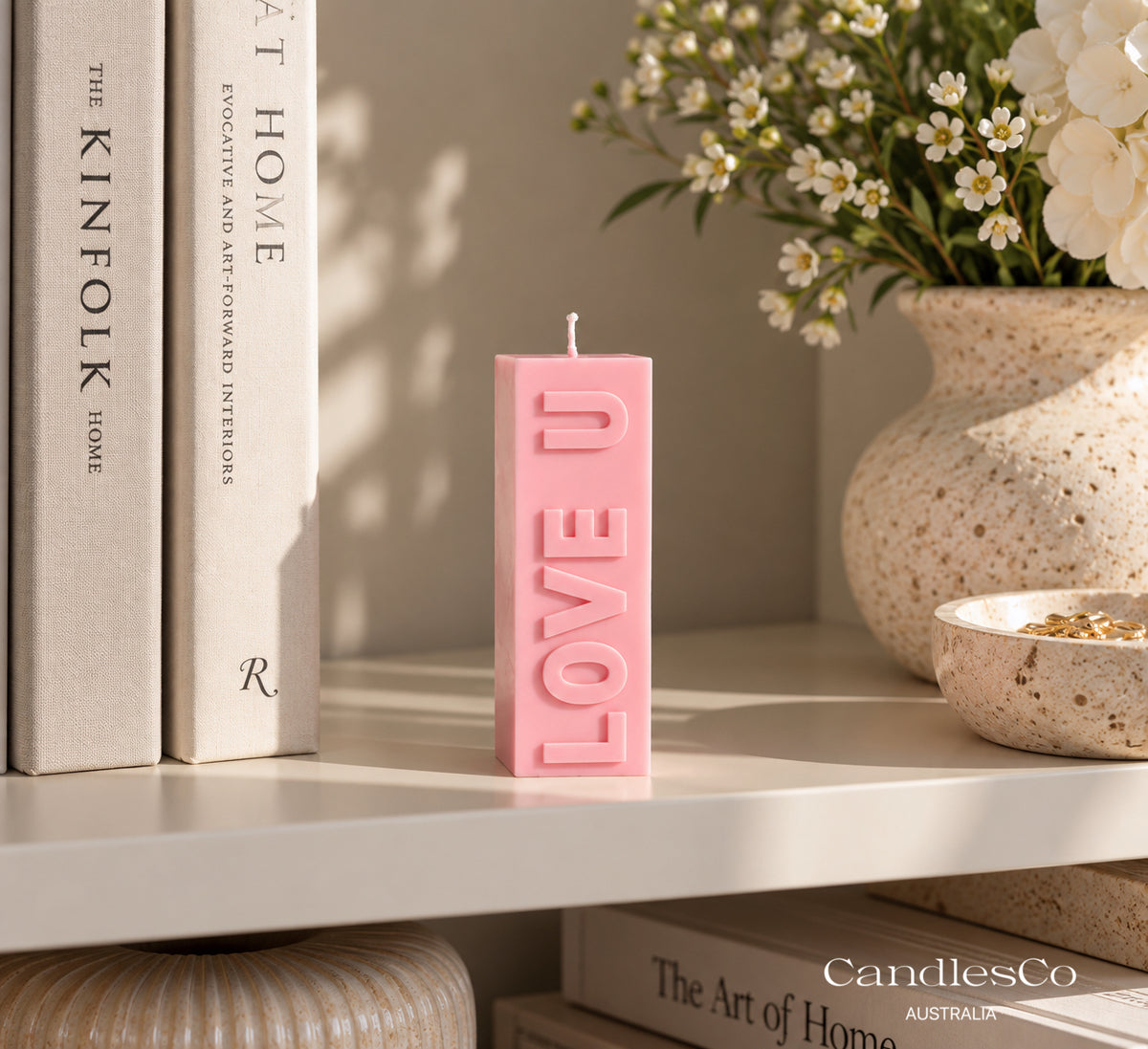 Love U Pillar Candle