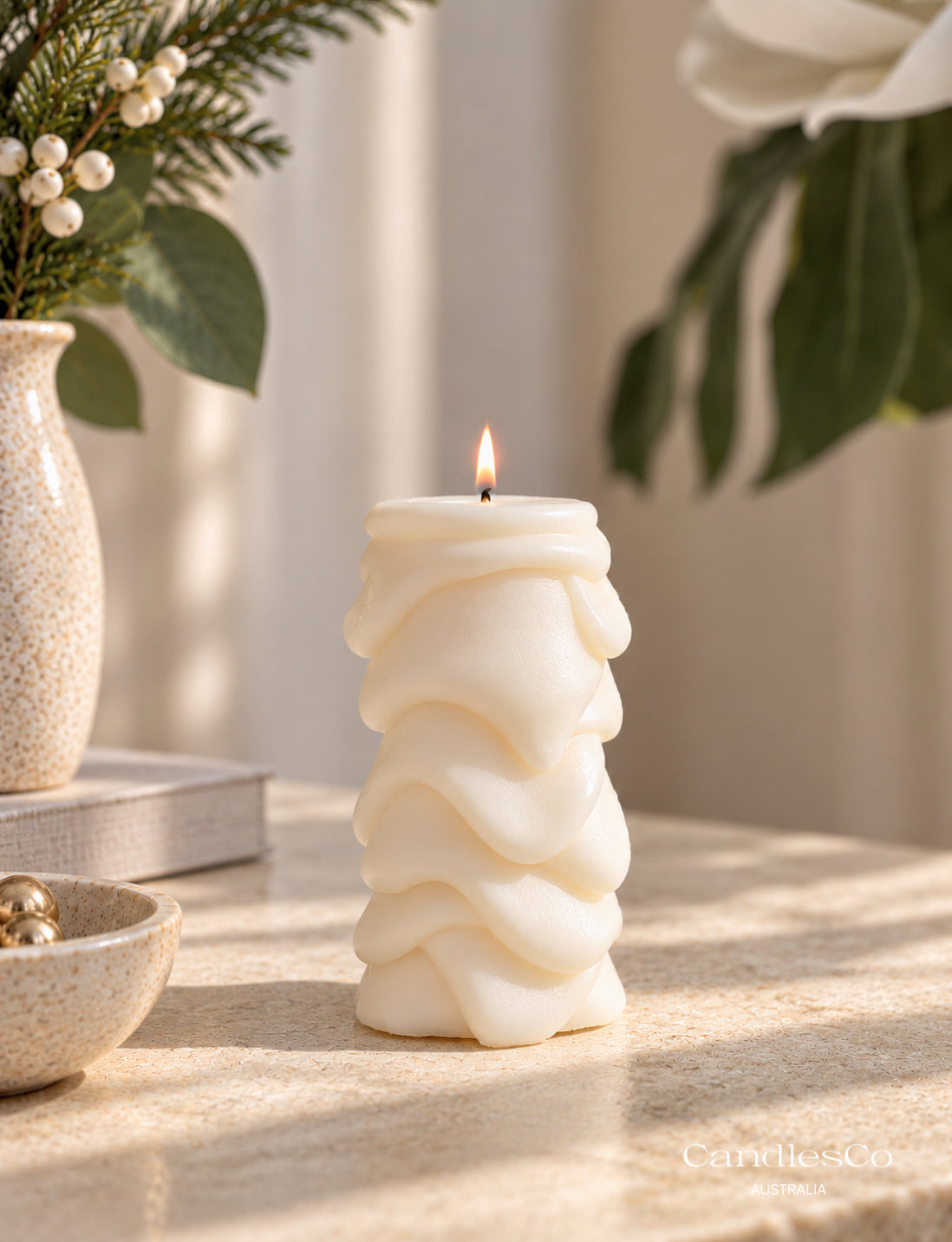 Snow Pillar Candle