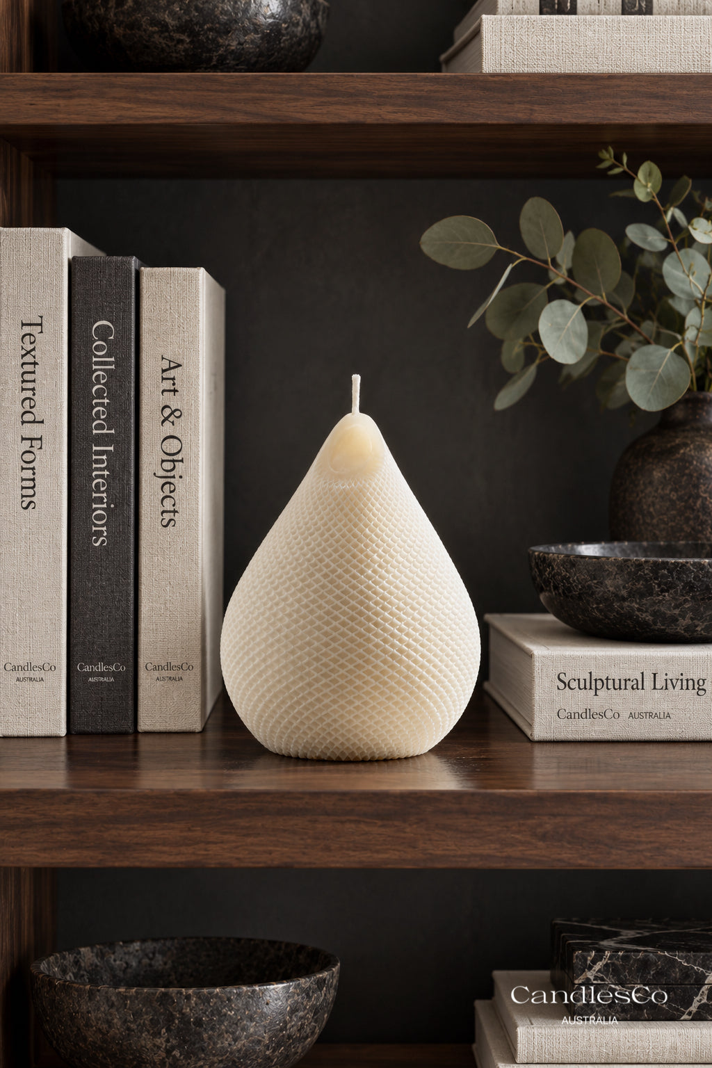 Textured Pear Candle – Handmade Sculptural Soy Candle | Modern Fruit Home Décor