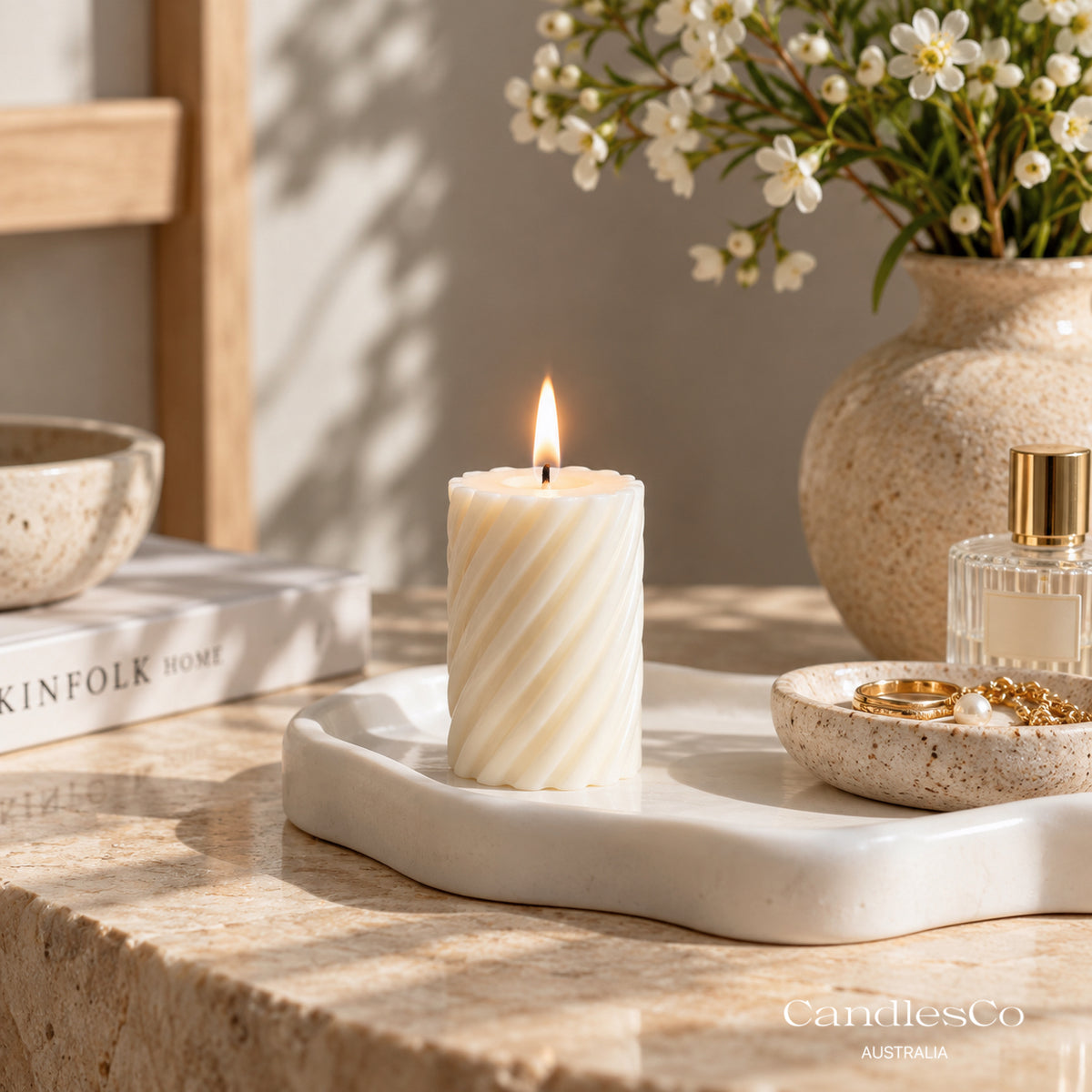 Twisted Pillar Candle