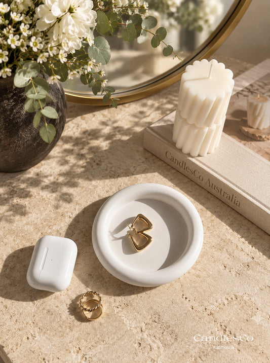 Round Trinket Dish | Handmade Minimalist Jewellery Tray