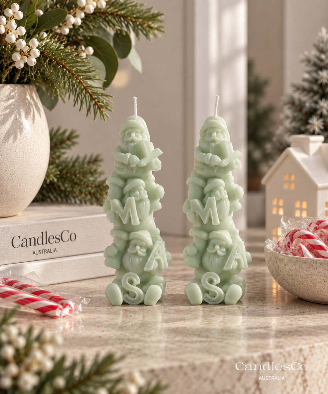 XMAS Santa Candle – Handmade Soy Christmas Candle