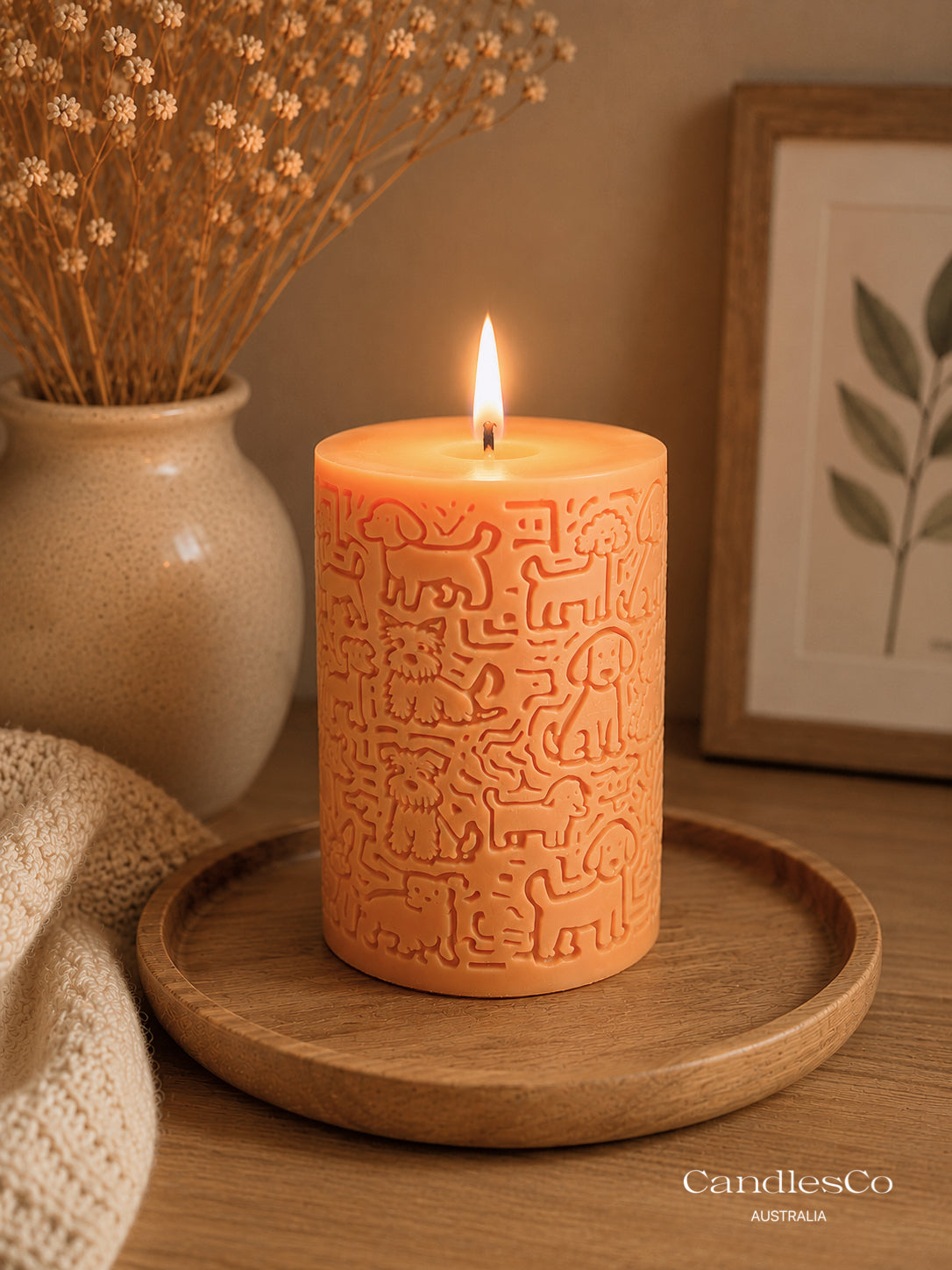 Dog Lover Pillar Candle