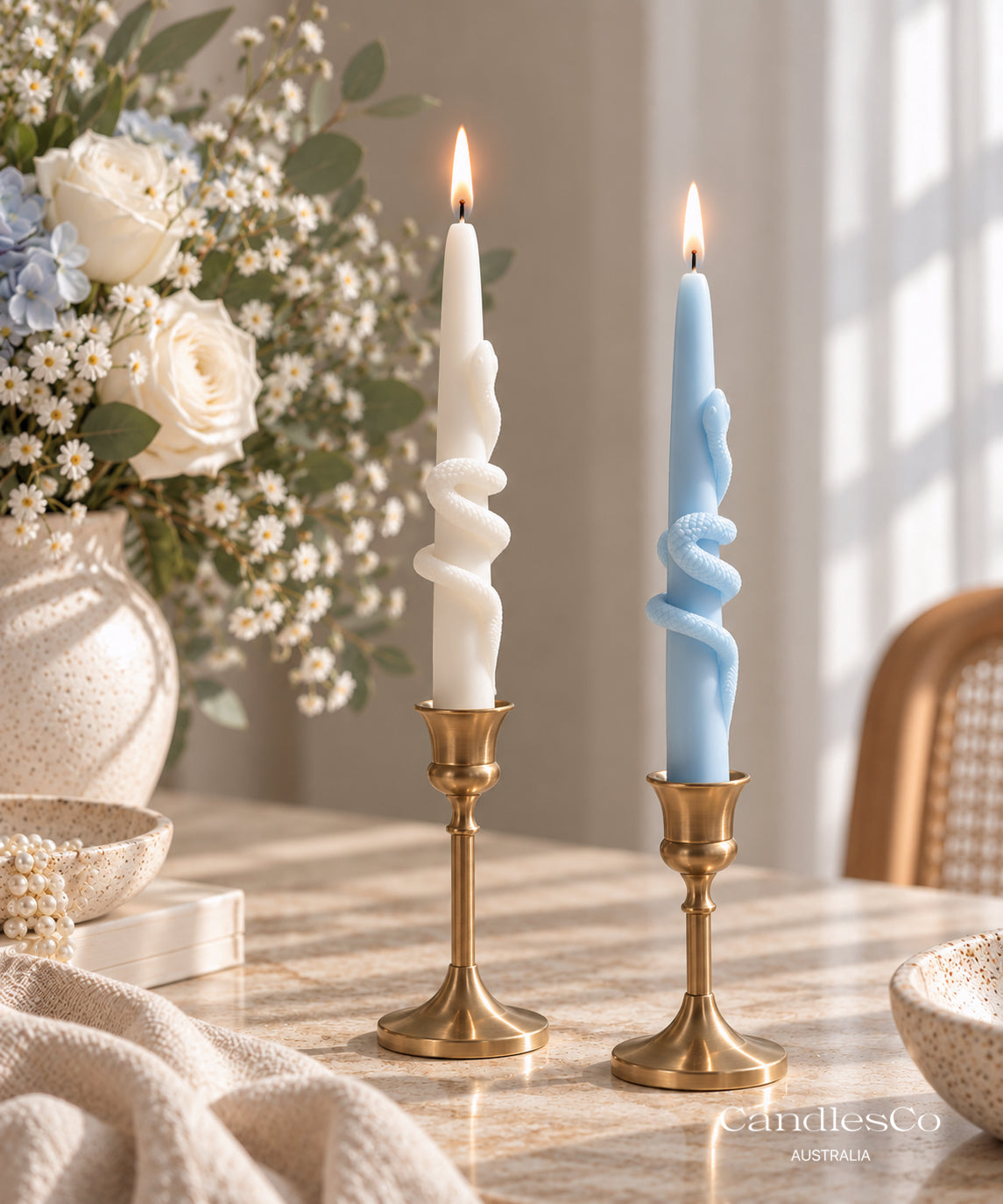 Snake Taper Candle